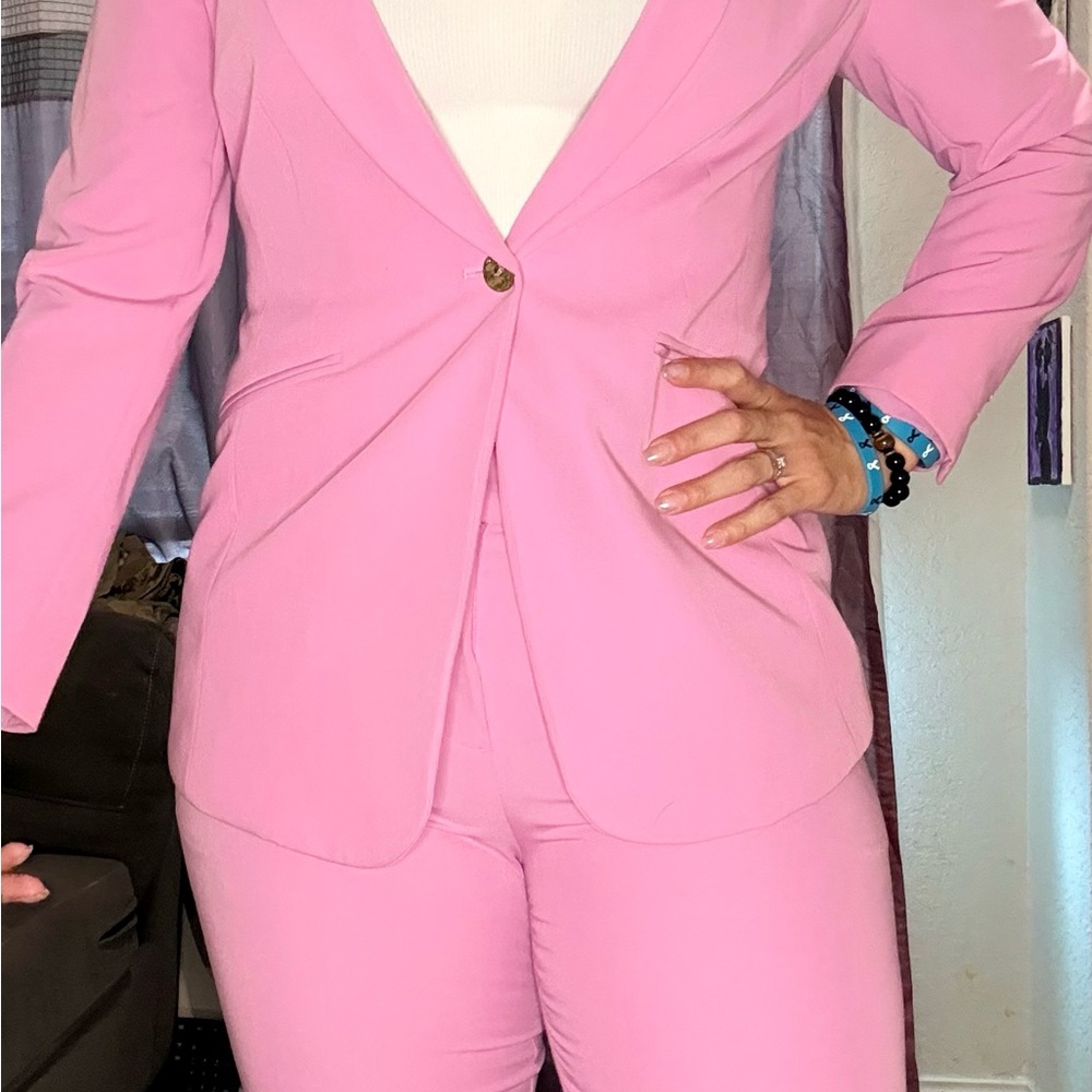 Worthington Pink Women's Blazer and Pants Set - Picture 2 of 5